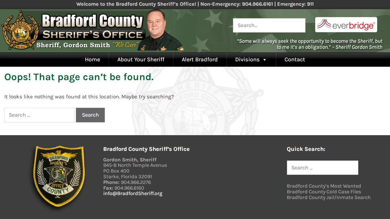 Jail / Inmate Search | Bradford County Sheriff's Office